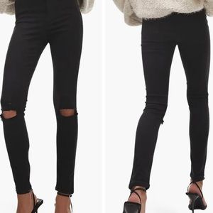 Petite Topshop Jamie Ripped Jeans
